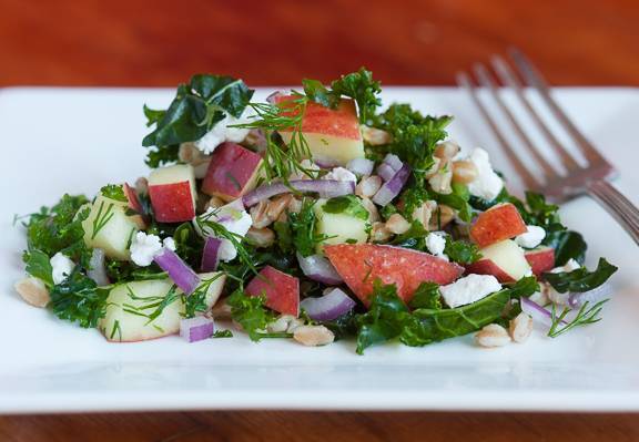 RECIPE: Randi’s Farro Kale Salad with Feta